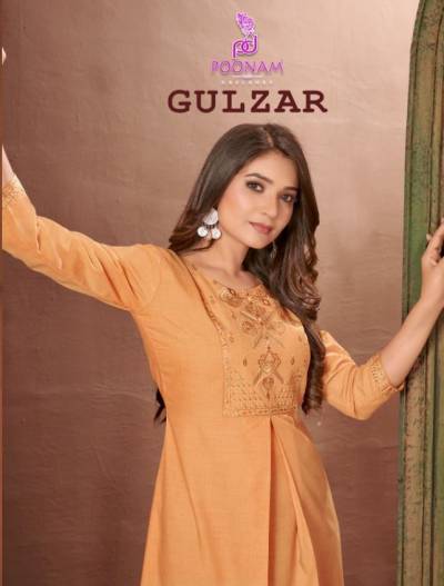 Gulzar By Poonam Designer Fancy Embroidered Kurti Collection